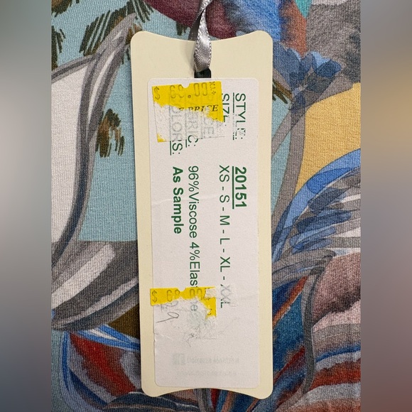 Elegant Floral Wrap Blouse in Yellow and Blue - Picture 2 of 3